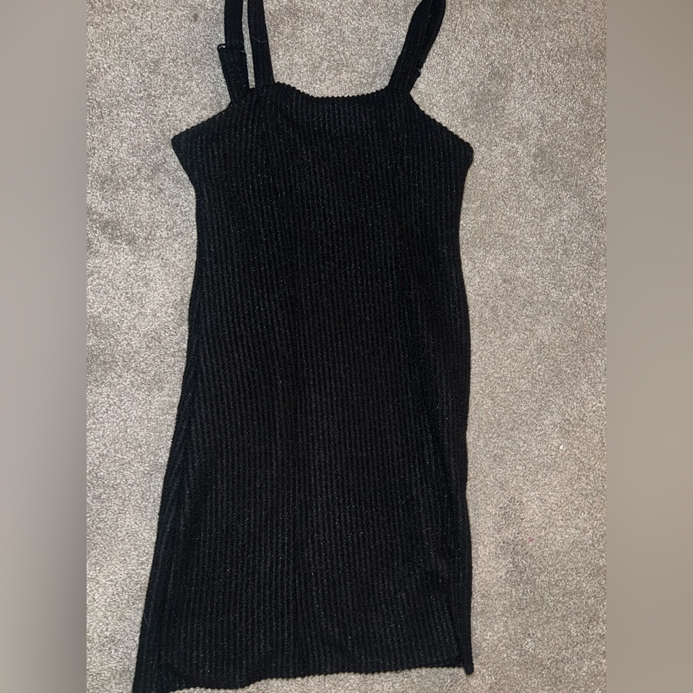 Women’s sparkly black mini dress